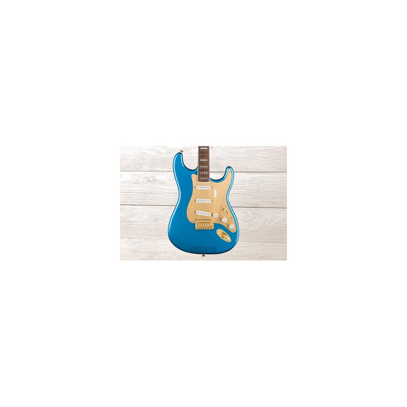 Squier 40th Anniversary, Stratocaster, Gold Edition, Lake Placid Blue, Guitarra Eléctrica