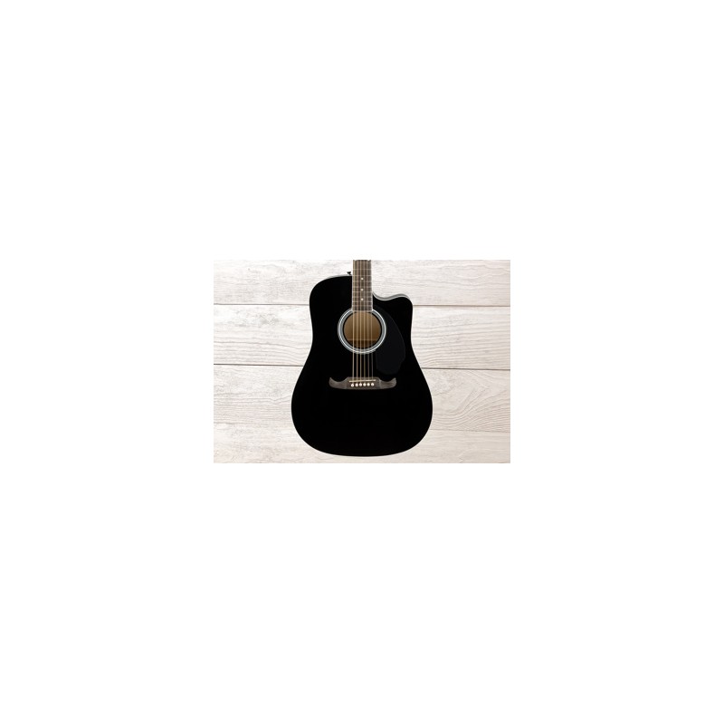 Fender FA-125CE Dreadnought, Black, Guitarra Electroacustica