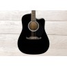 Fender FA-125CE Dreadnought, Black, Guitarra Electroacustica
