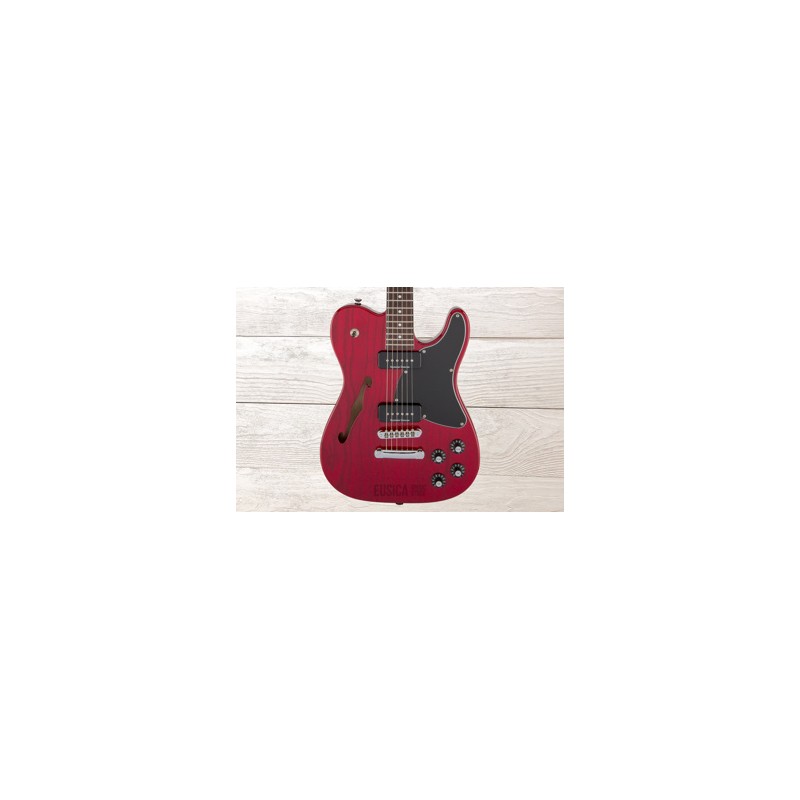 Fender Jim Adkins JA-90, Telecaster, Crimson Red Transparent, Guitarra Eléctrica