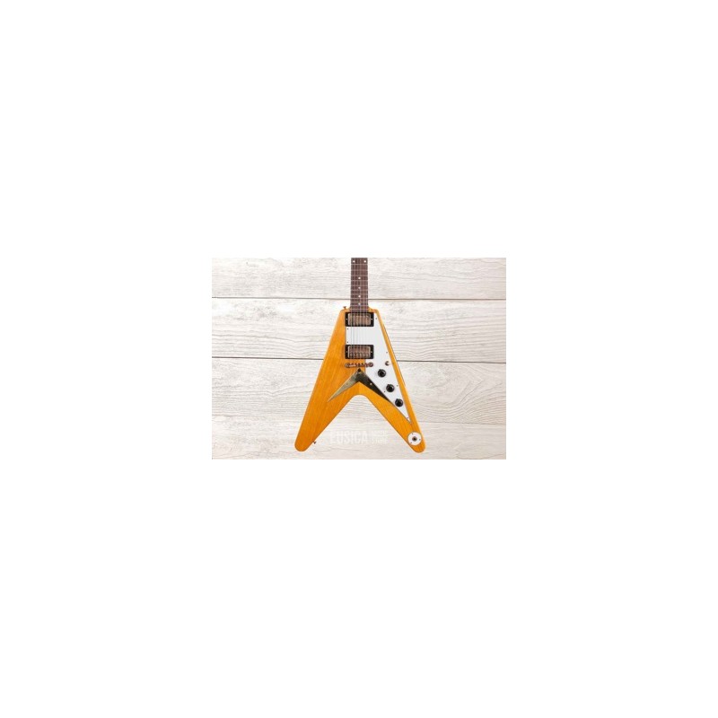 Epiphone 1958 Korina Flying V, Natural, Guitarra eléctrica para zurdos