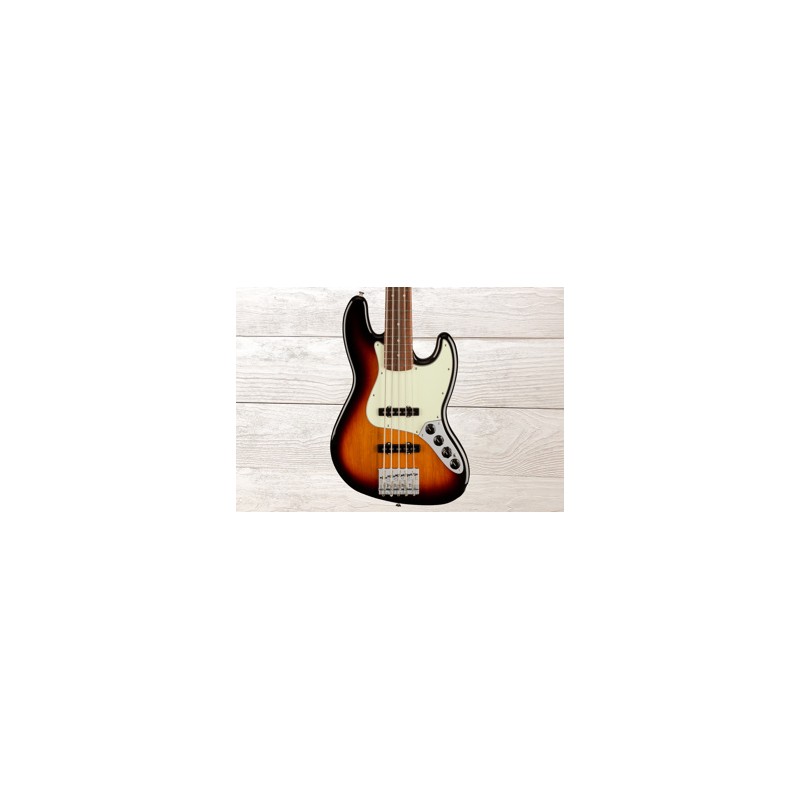 Fender Player Plus Jazz Bass V, 3-Tone Sunburst, Bajo Eléctrico con Gig bag